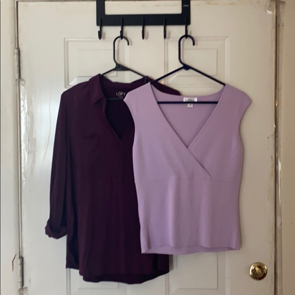 2 FOR 1 purple Loft Tops